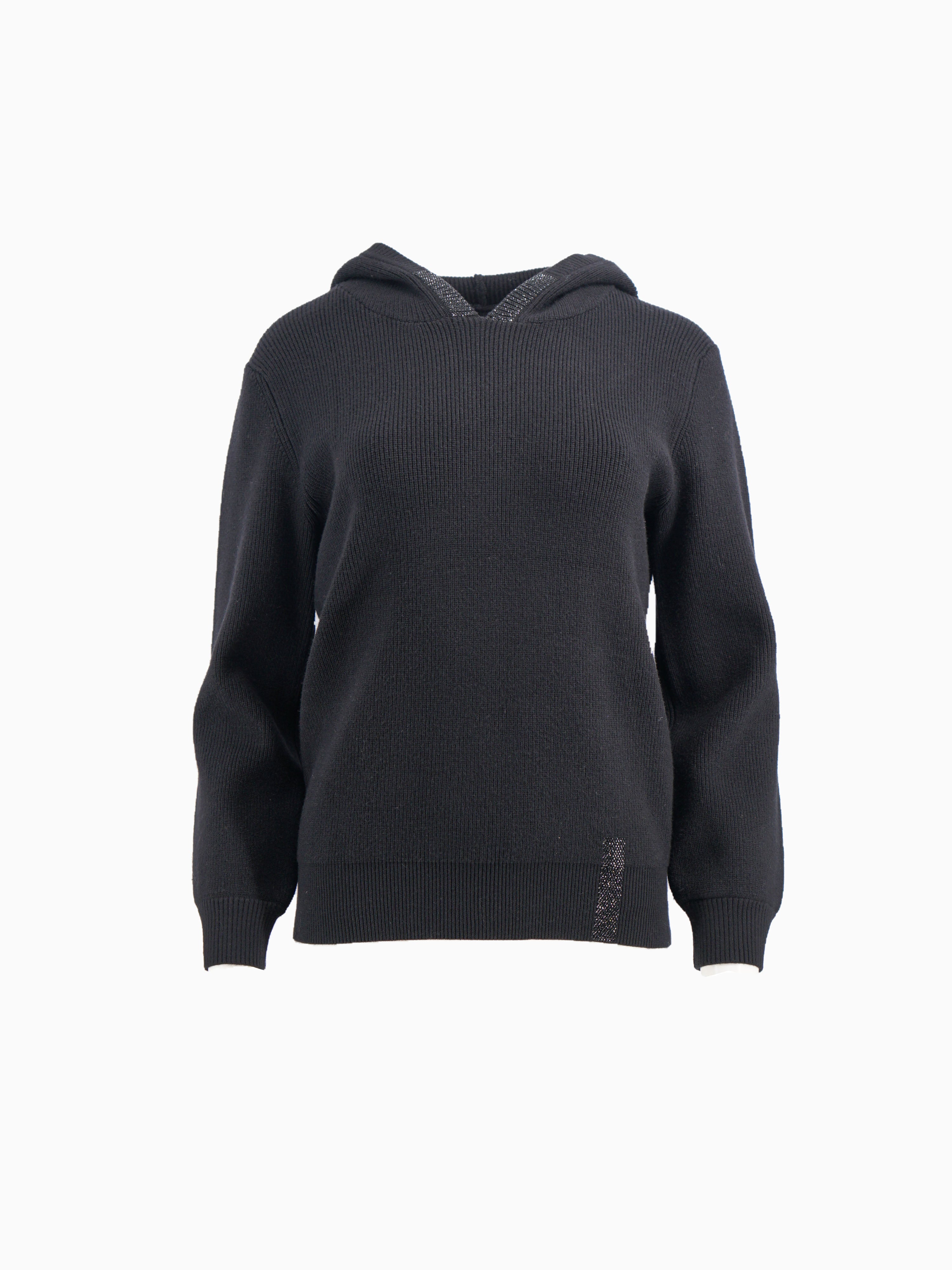 Strickpullover Hoodie Anthrazit