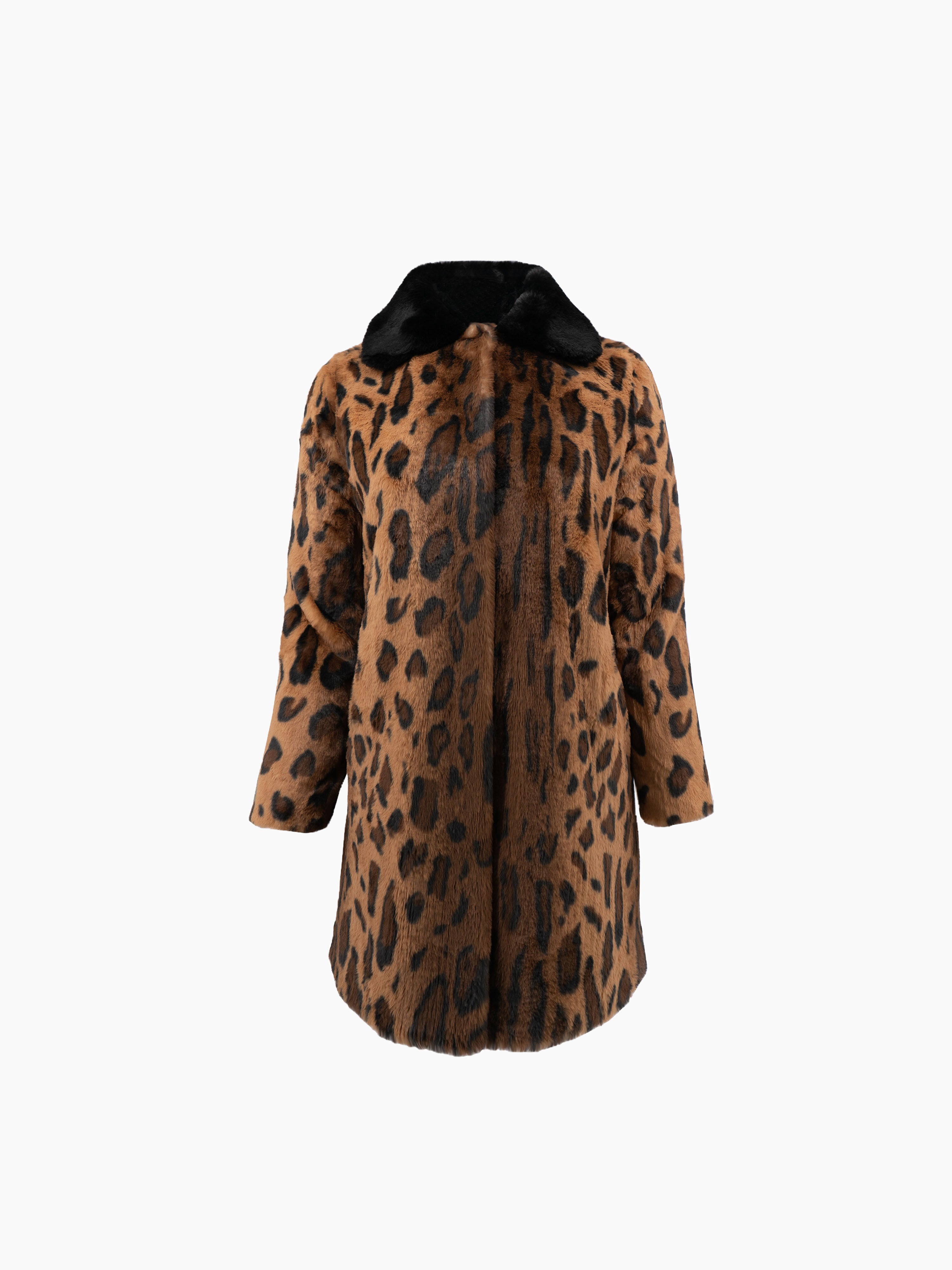 Damen Mantel mit Leopardenmuster