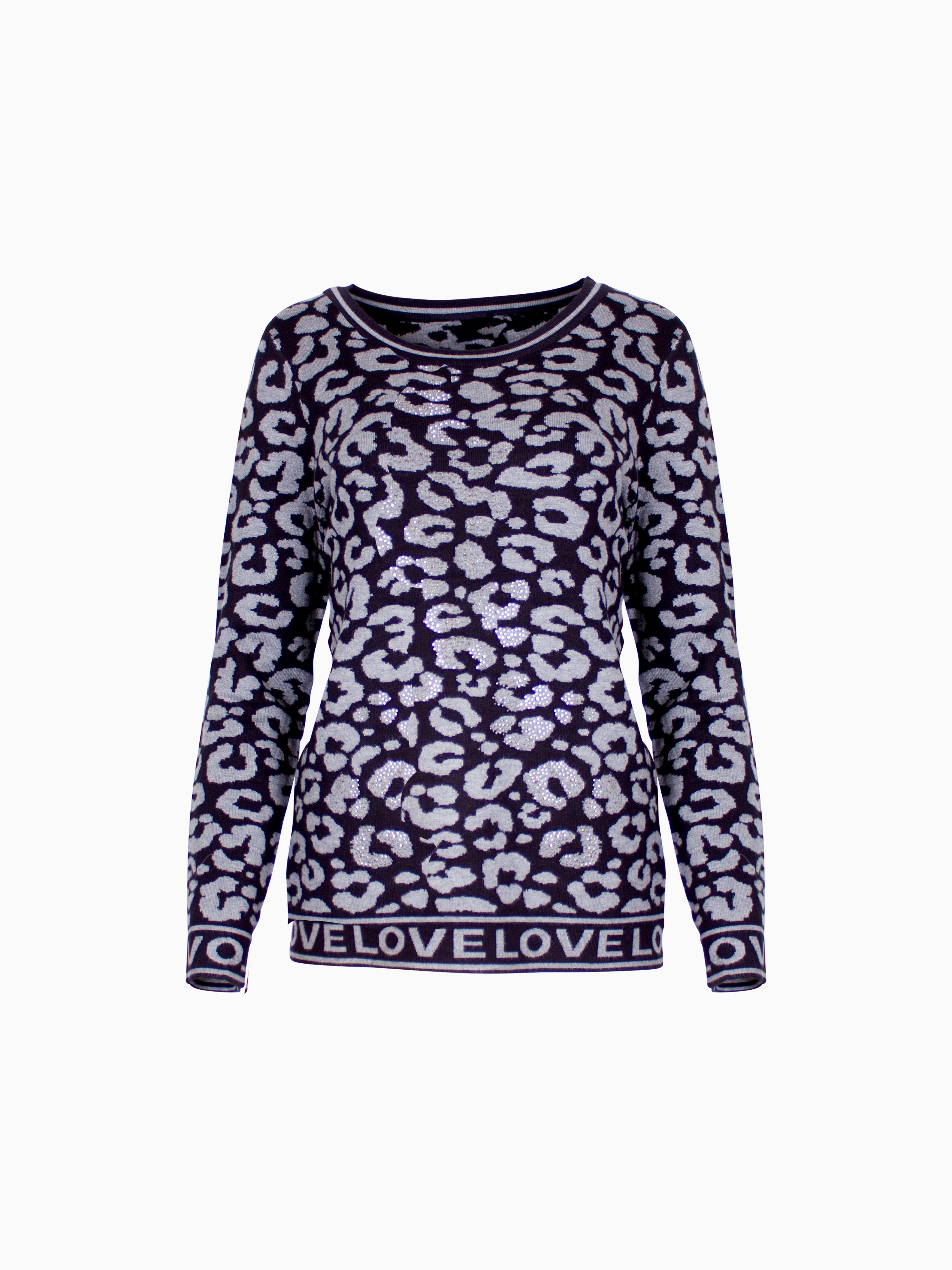 Pullover mit Leoprint