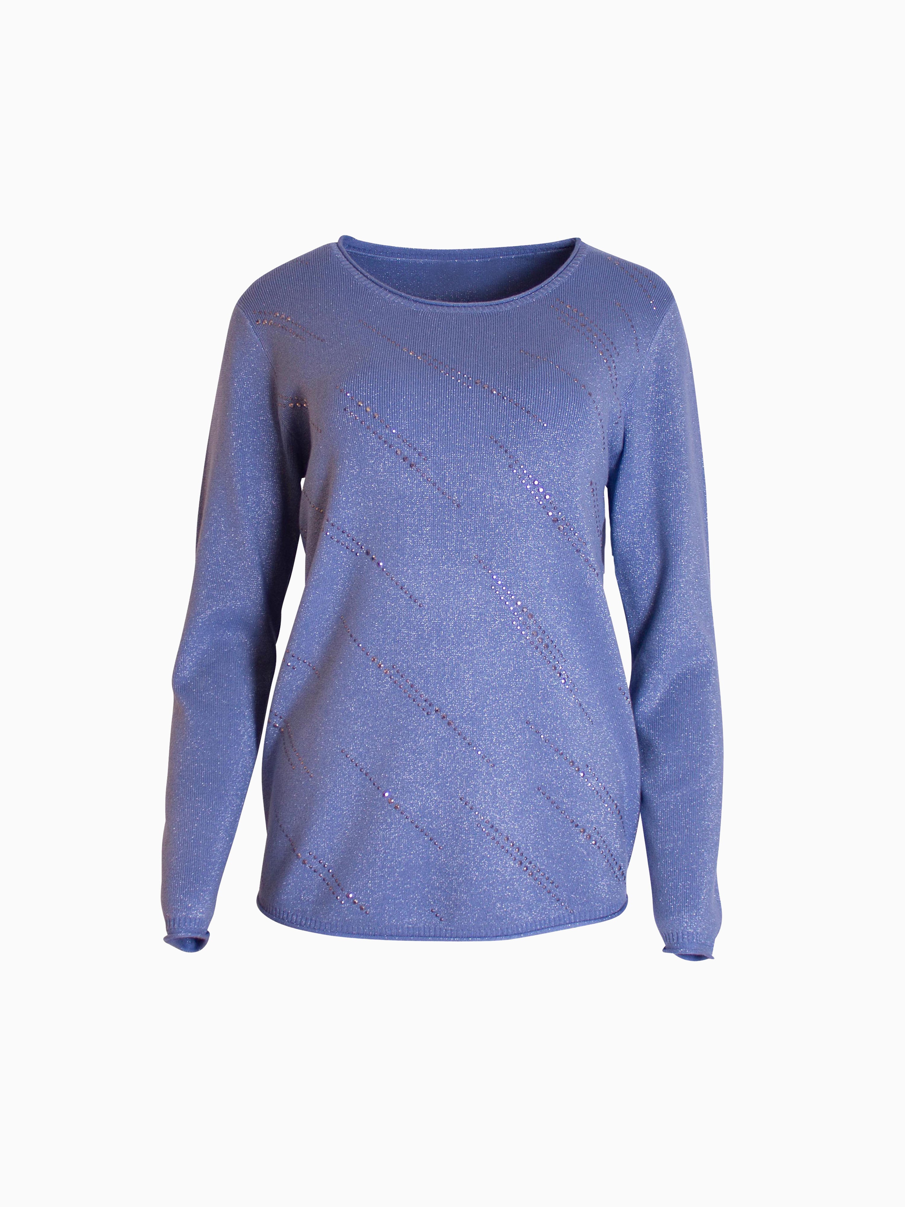 Glitzerpullover Blau